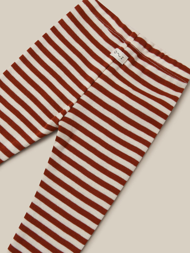 Stripes Leggings (Paprika) by Organic Zoo