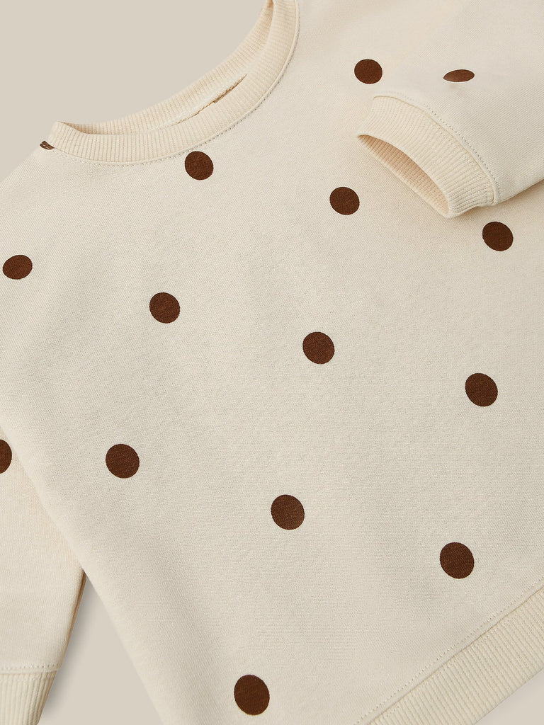 Undyed Cotton Sweatshirt (Dots) by Organic Zoo