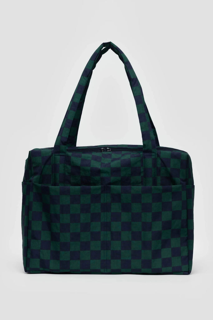 Cloud Carry On (Navy Green Check) by Baggu