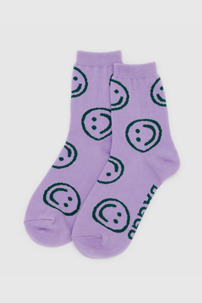 Crew Socks (Lavender Happy) by Baggu