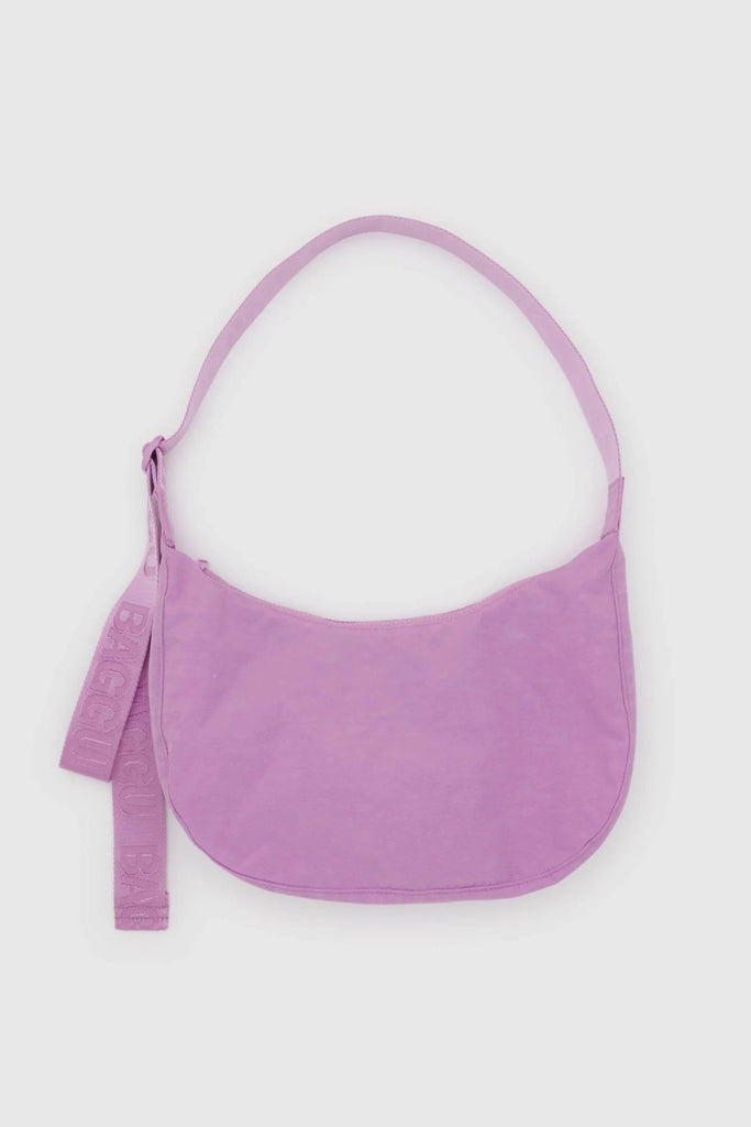 Medium Nylon Crescent Bag (Peony) by Baggu