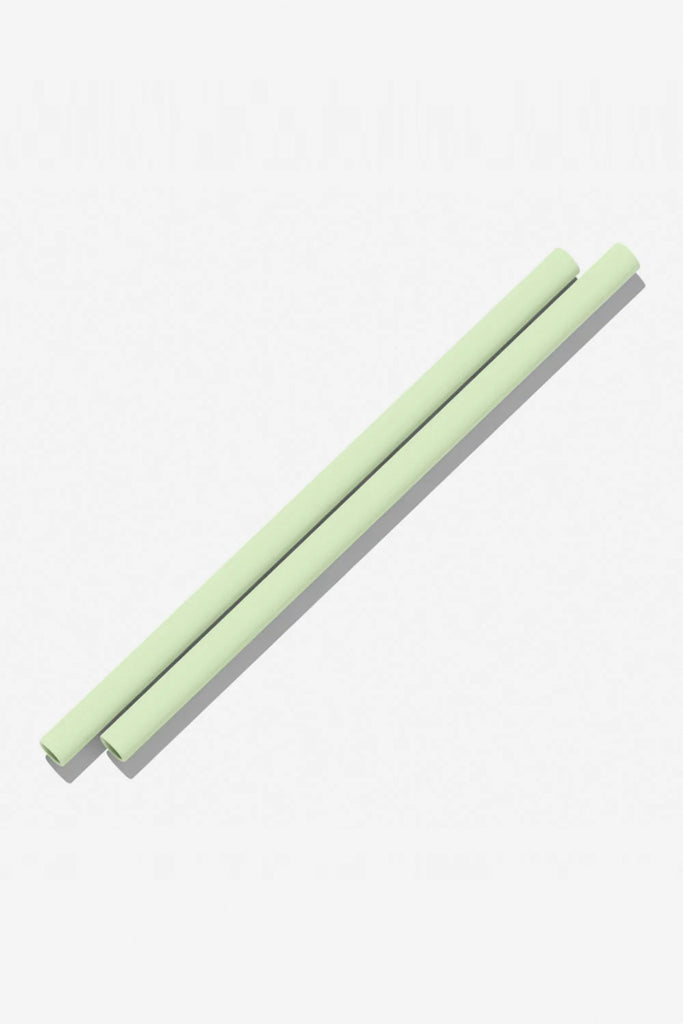 Silicone Straws 2 Pack (Matcha) by Bink