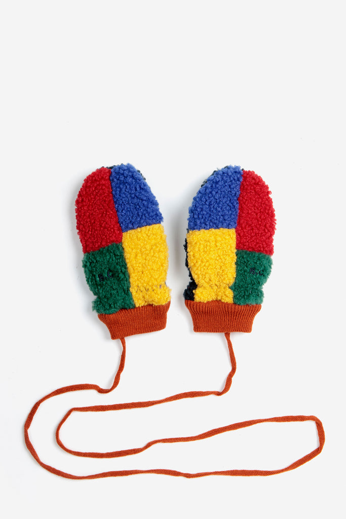 Color Block Sheepskin Mittens (Baby) by Bobo Choses