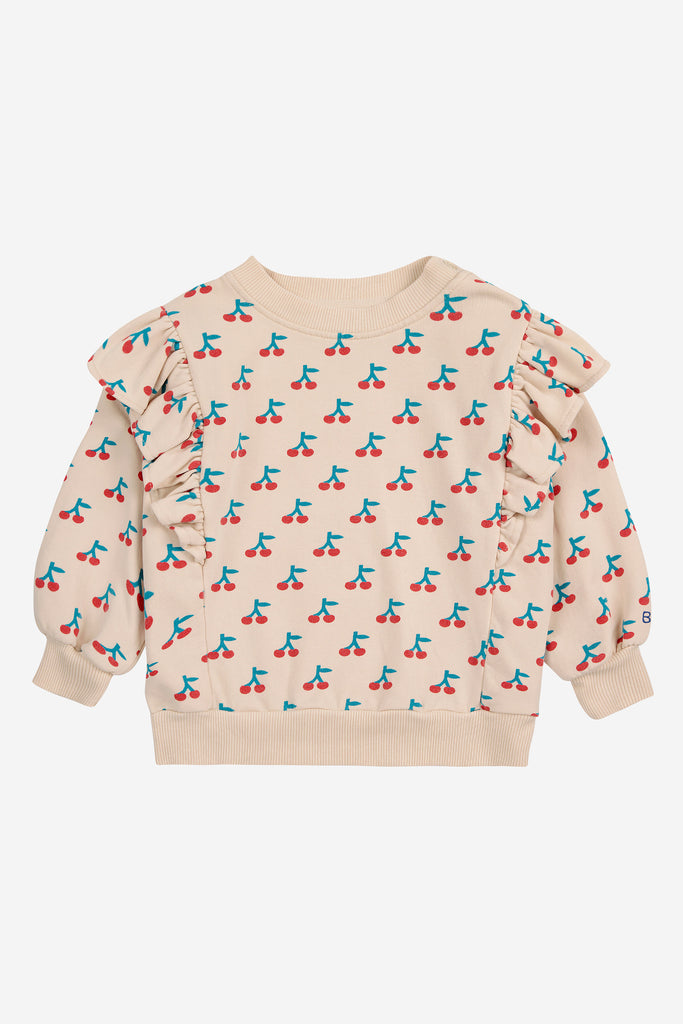 Cherry Ruffle Sweatshirt (Baby) by Bobo Choses