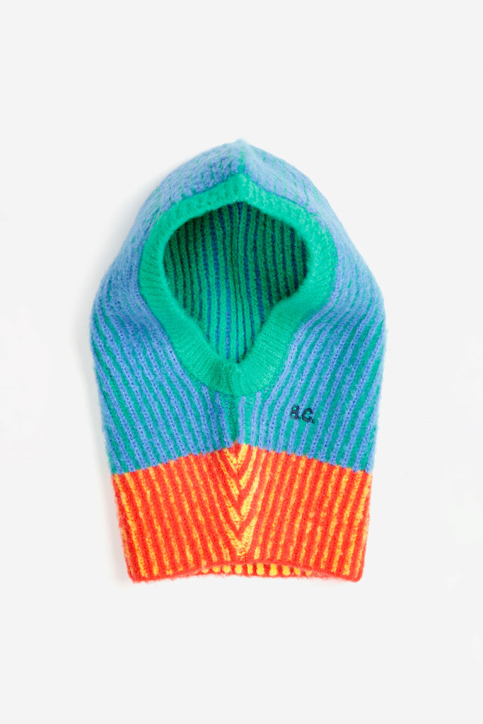 Color Stripes Knitted Balaclava by Bobo Choses