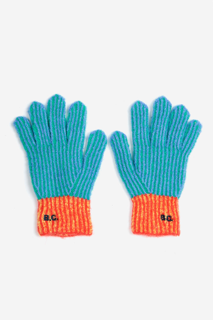 Color Stripes Knitted Gloves (Kids) by Bobo Choses