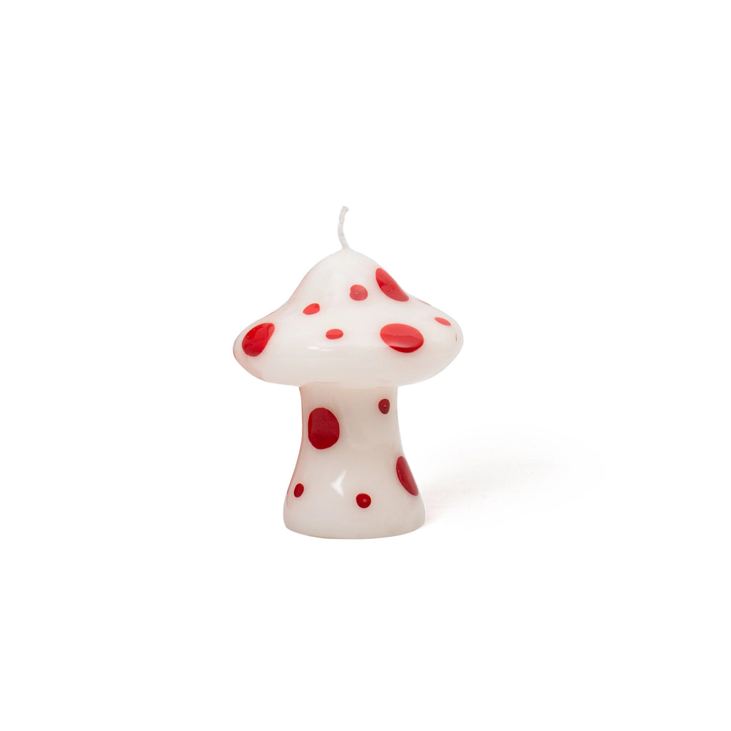 Small Mushroom Candle (Red Dot) by Helio Ferretti Co.