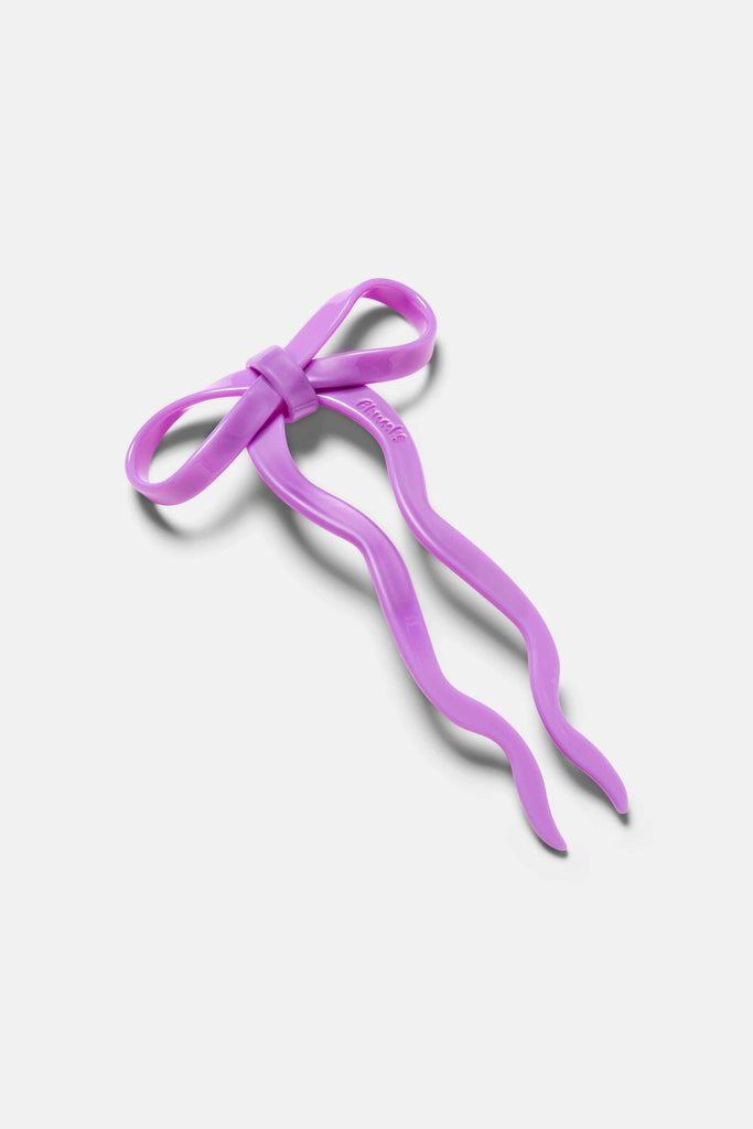 Large Bow Hairpin (Orchid) by The Yo Store