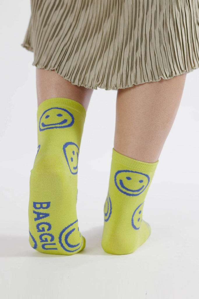 Crew Socks (Citron Happy) by Baggu