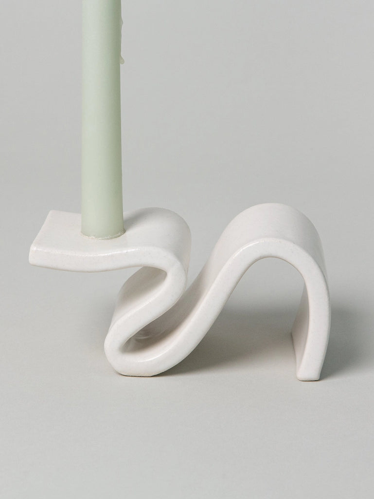 Wei Candlestick Holder (Cream) by Virginia Sin