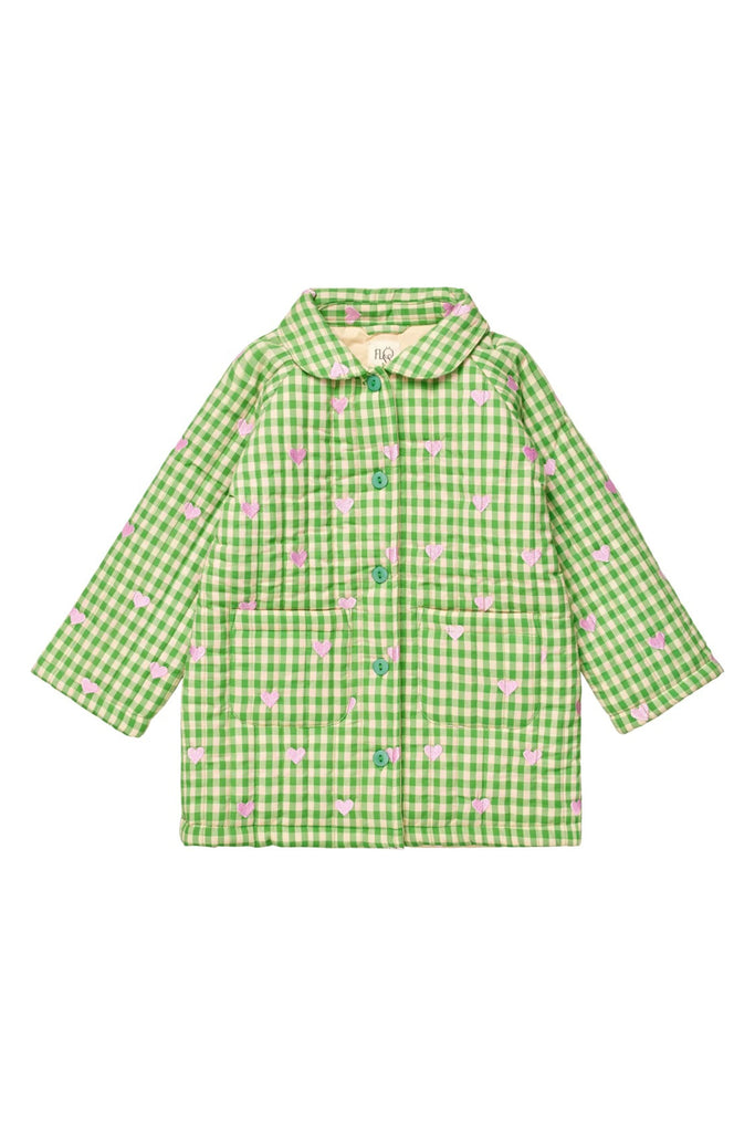 Becca Coat (Green Gingham) by Flöss