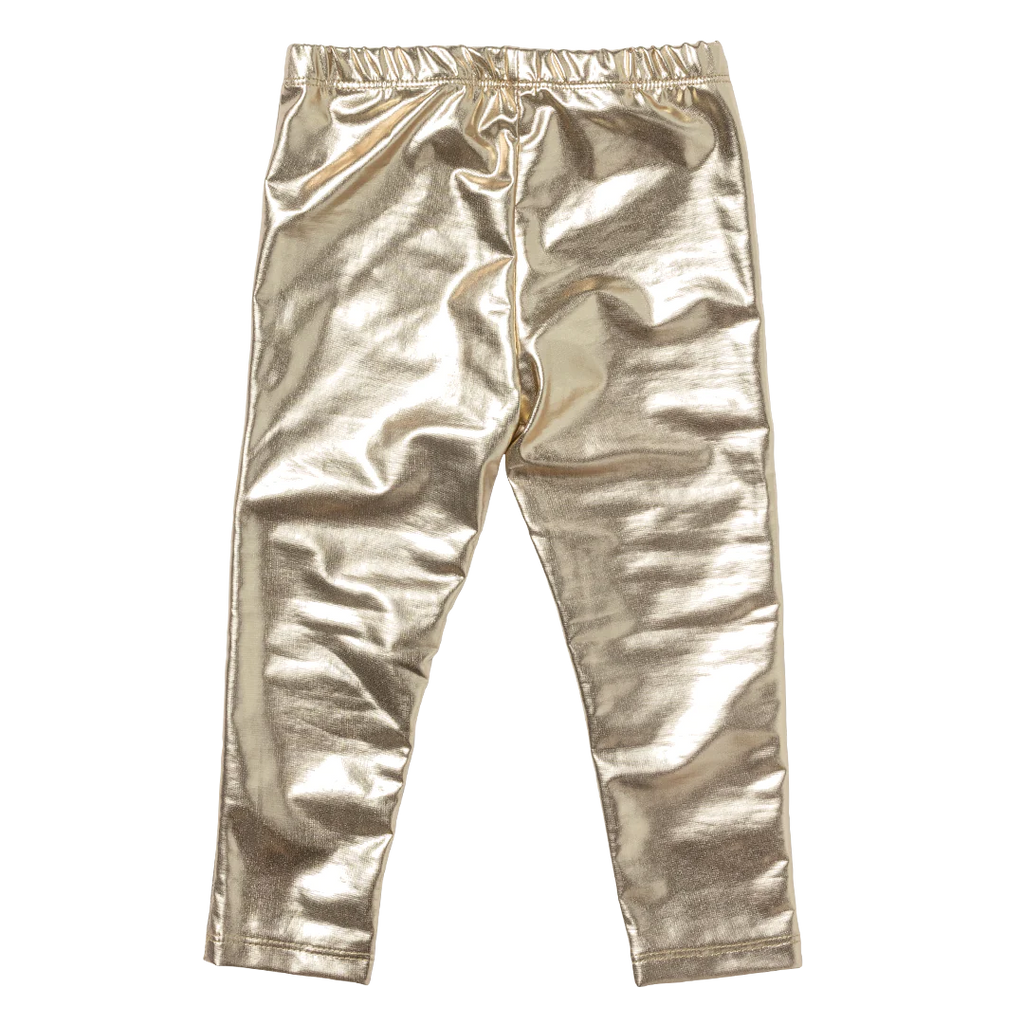 Lame Leggings (Light Gold) by Pink Chicken