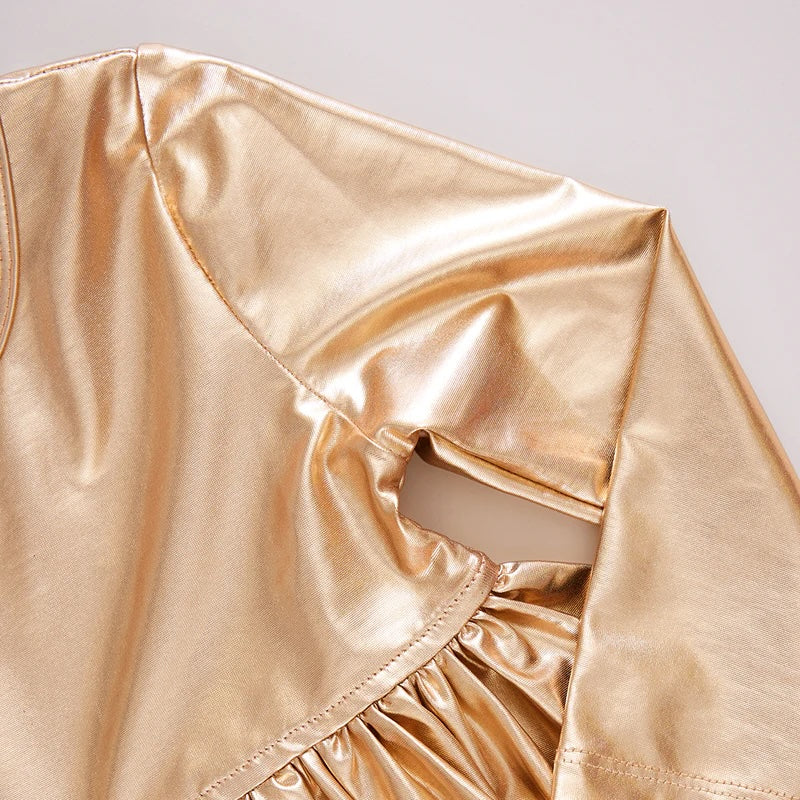 Lame Polly Dress (Gold) by Pink Chicken