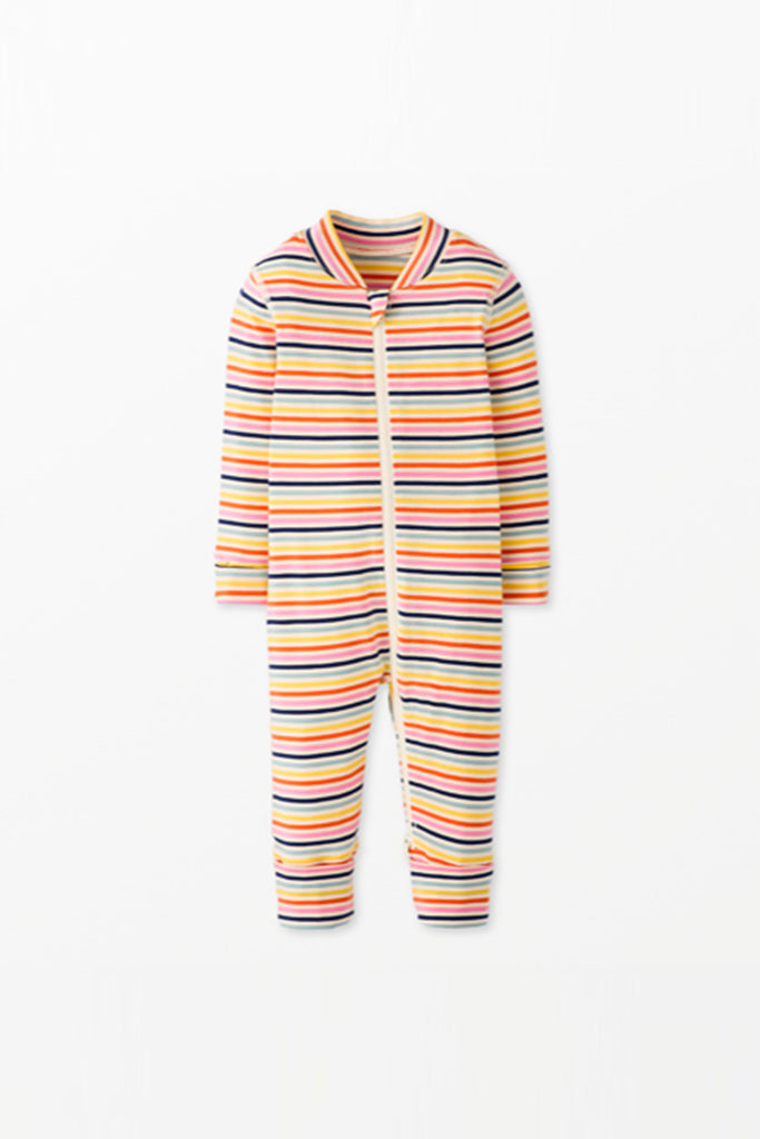 Baby Striped Zip Sleeper (Multi Stripe) by Hanna Andersson