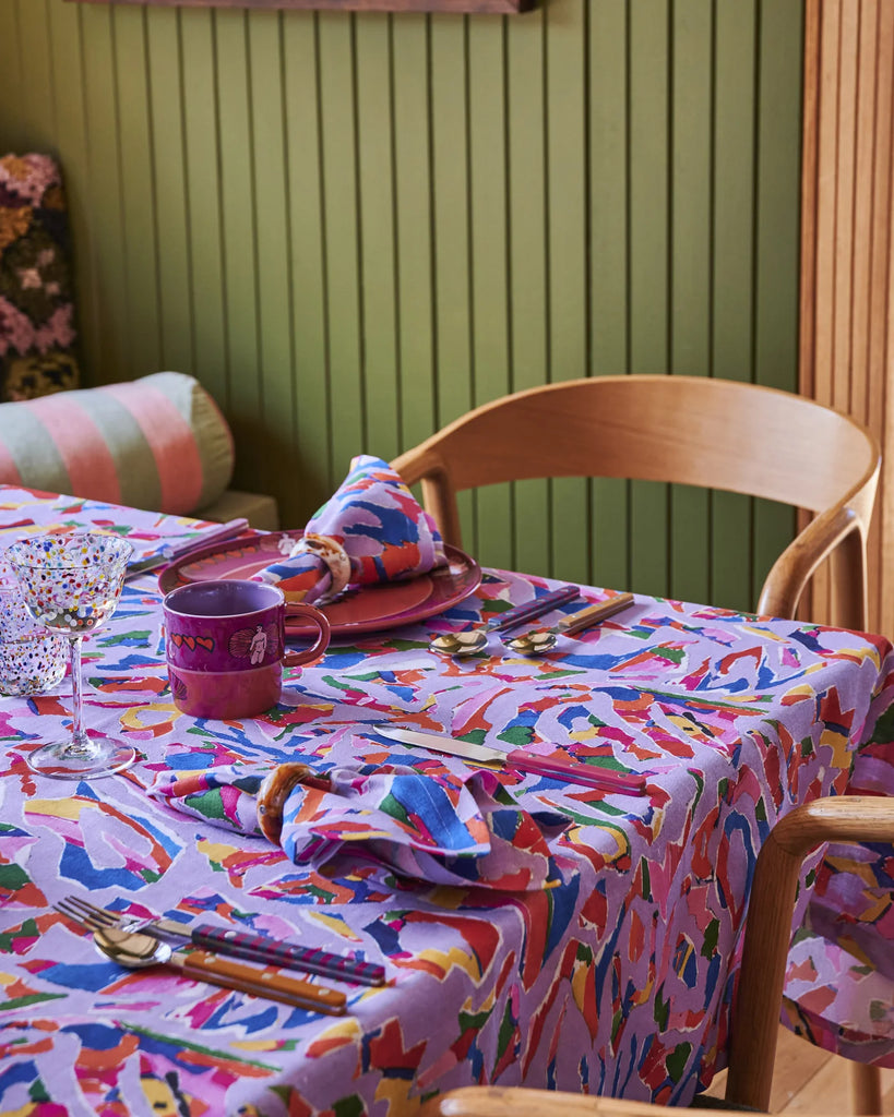 Jenny Kee Linen Tablecloth (Opal Oz Lilac) by Kip & Co