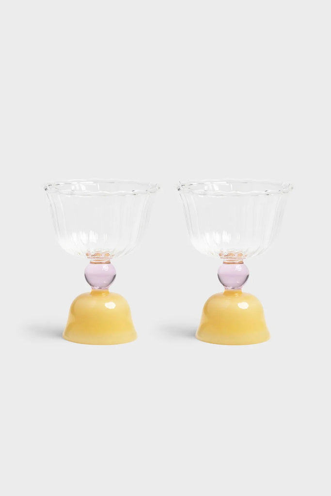 Glass Tulip Set (Caramel) by Yo Home