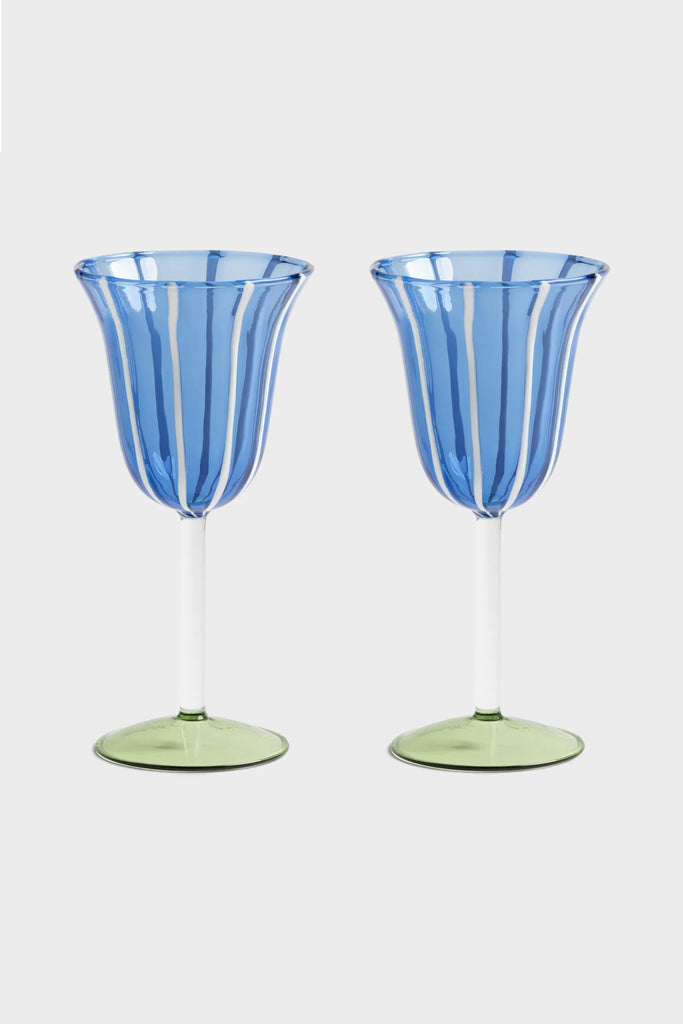 Eve Wine Glass Set (Blue) by Yo Home