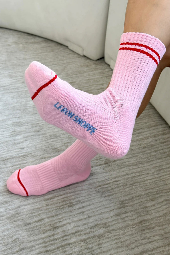 Boyfriend Socks (Amour Pink) by Le Bon Shoppe