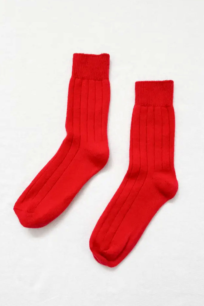 Classic Cashmere Socks (Red) by Le Bon Shoppe