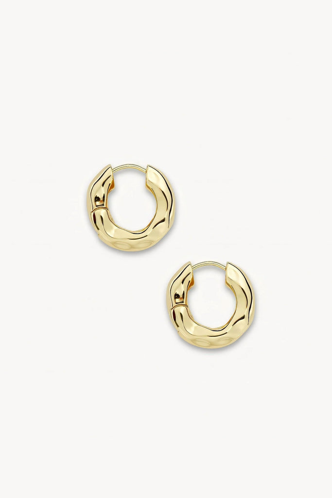 Wavy Chunky Hoops (Gold) by Machete