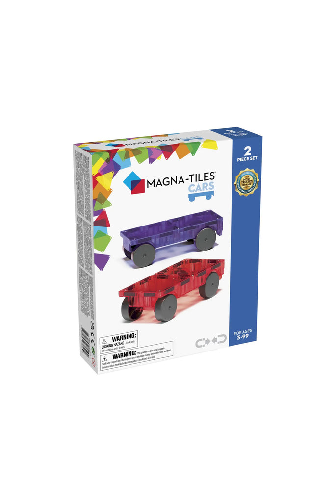 Cars 2-Piece Set (Purple and Red) by Magna-Tiles