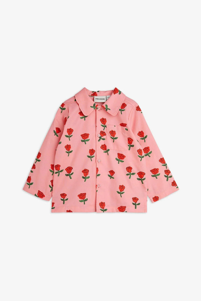 Roses Woven Long Sleeve Shirt by Mini Rodini