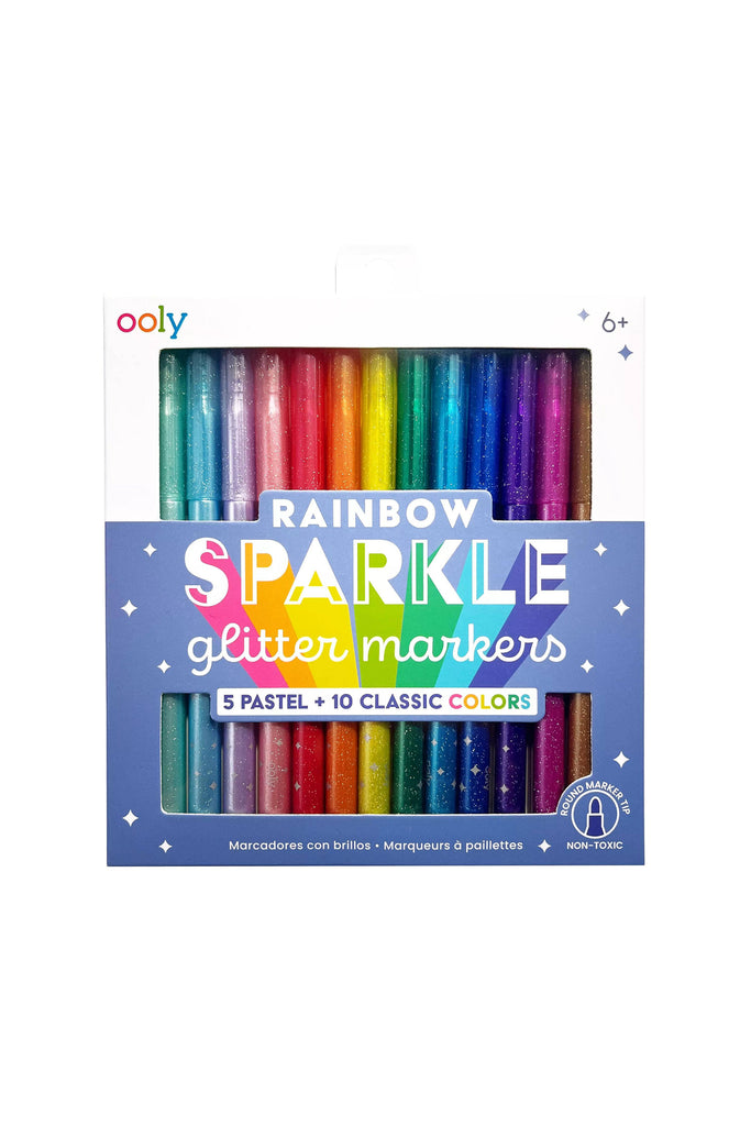 Rainbow Sparkle Glitter Markers by OOLY