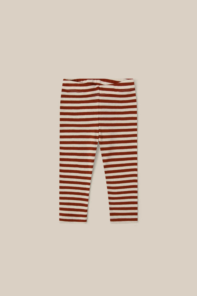 Stripes Leggings (Paprika) by Organic Zoo