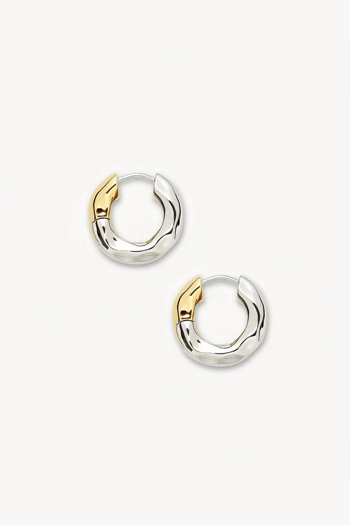 Wavy Chunky Hoops (3/4 Silver) by Machete