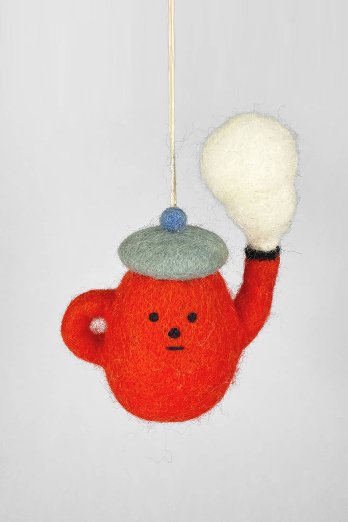 Hanging Felt Ornament (Teapot) by Wrap