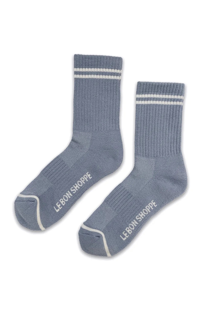 Boyfriend Socks (Blue Grey) by Le Bon Shoppe